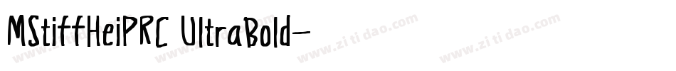 MStiffHeiPRC UltraBold字体转换